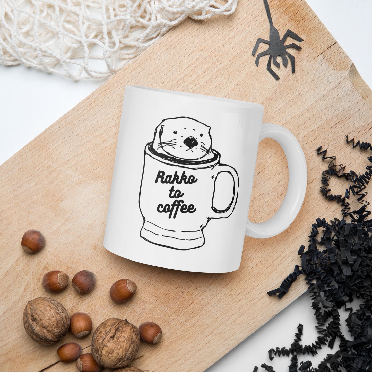 Rakkotocoffee ラッコとコーヒー | マグカップ(白)