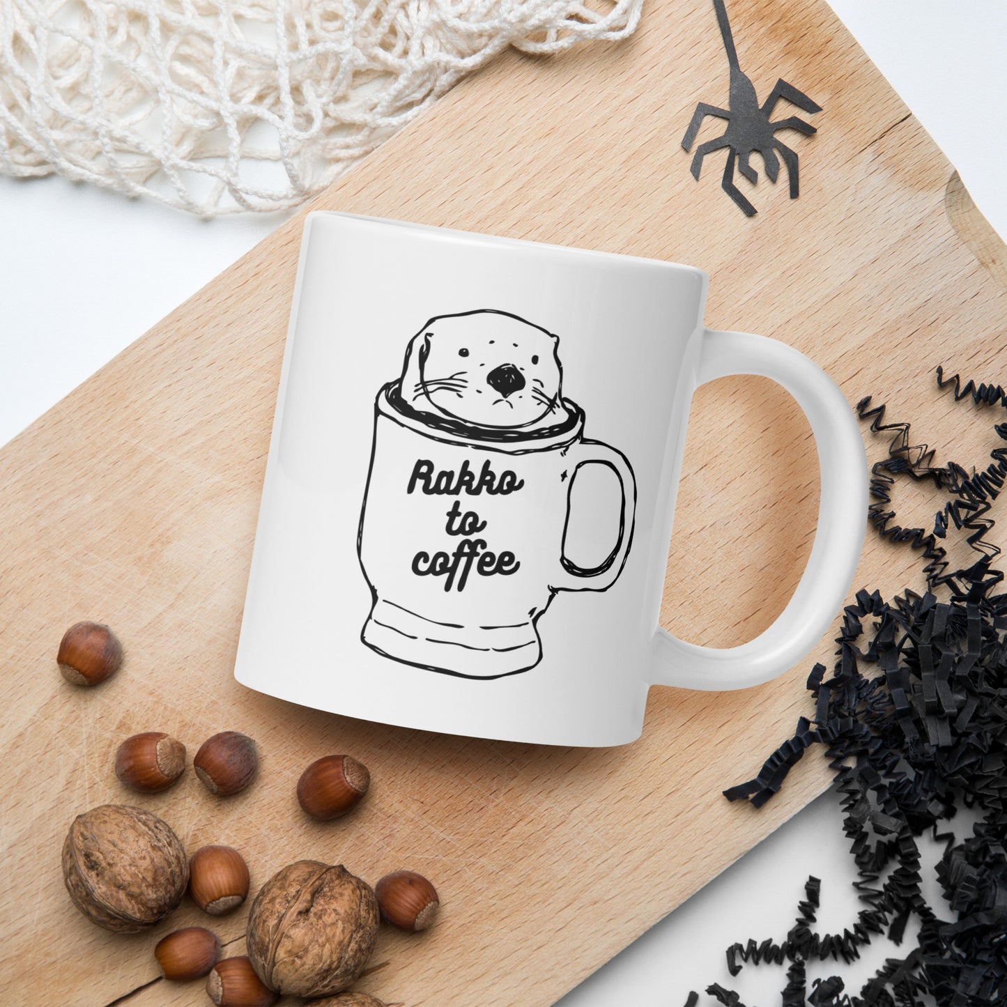 Rakkotocoffee ラッコとコーヒー | マグカップ(白)